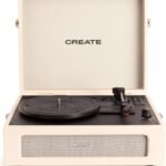 Create record player retro beige