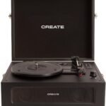 Create record player retro negro