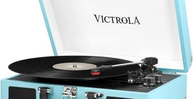 Victrola Suitcase, Tocadiscos Portátil Bluetooth 3 Velocidades, Turquesa