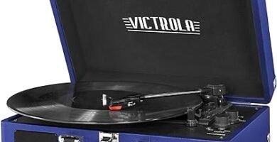 Victrola Tocadiscos de Maleta portátil Bluetooth Vintage azul cobalto