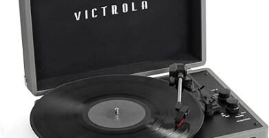 Victrola Tocadiscos de Maleta portátil Bluetooth Vintage gris oscuro