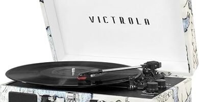 Victrola Tocadiscos de Maleta portátil Bluetooth Vintage mapa retro