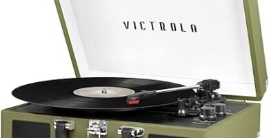 Victrola Tocadiscos de Maleta portátil Bluetooth Vintage verde oliva