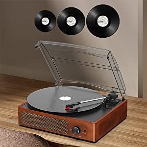 Reproductor de vinilo de 3 velocidades para 3 tamaños