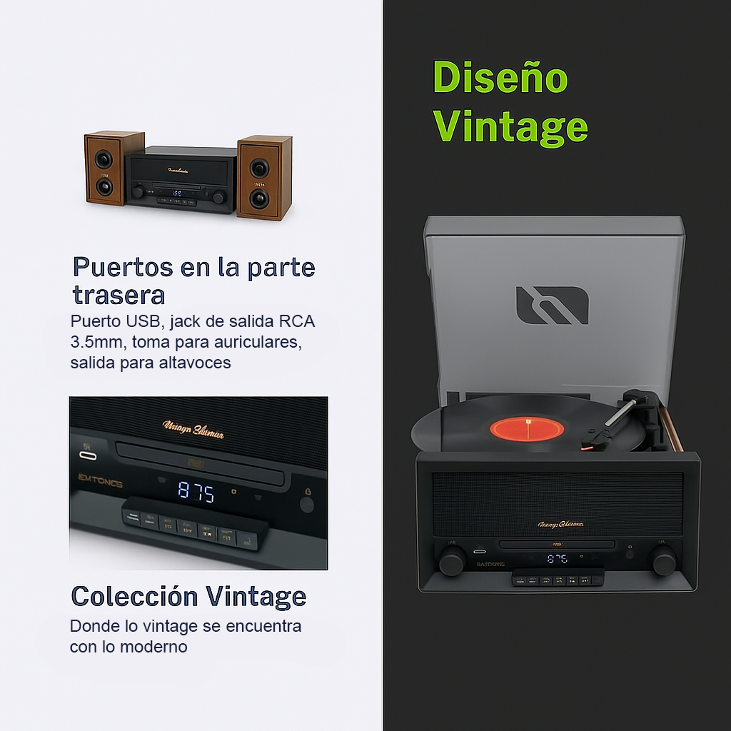 Muse MT-120 MB diseño vintage