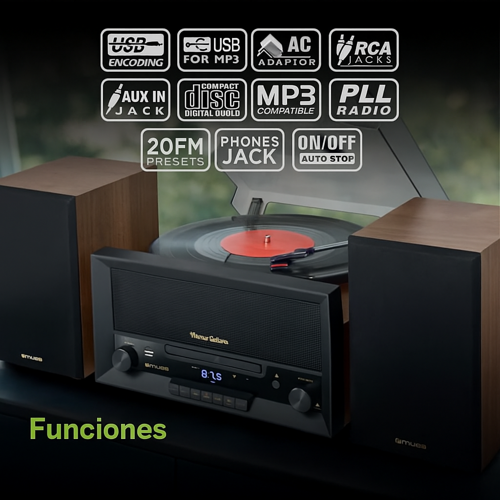 Muse MT-120 MB funciones