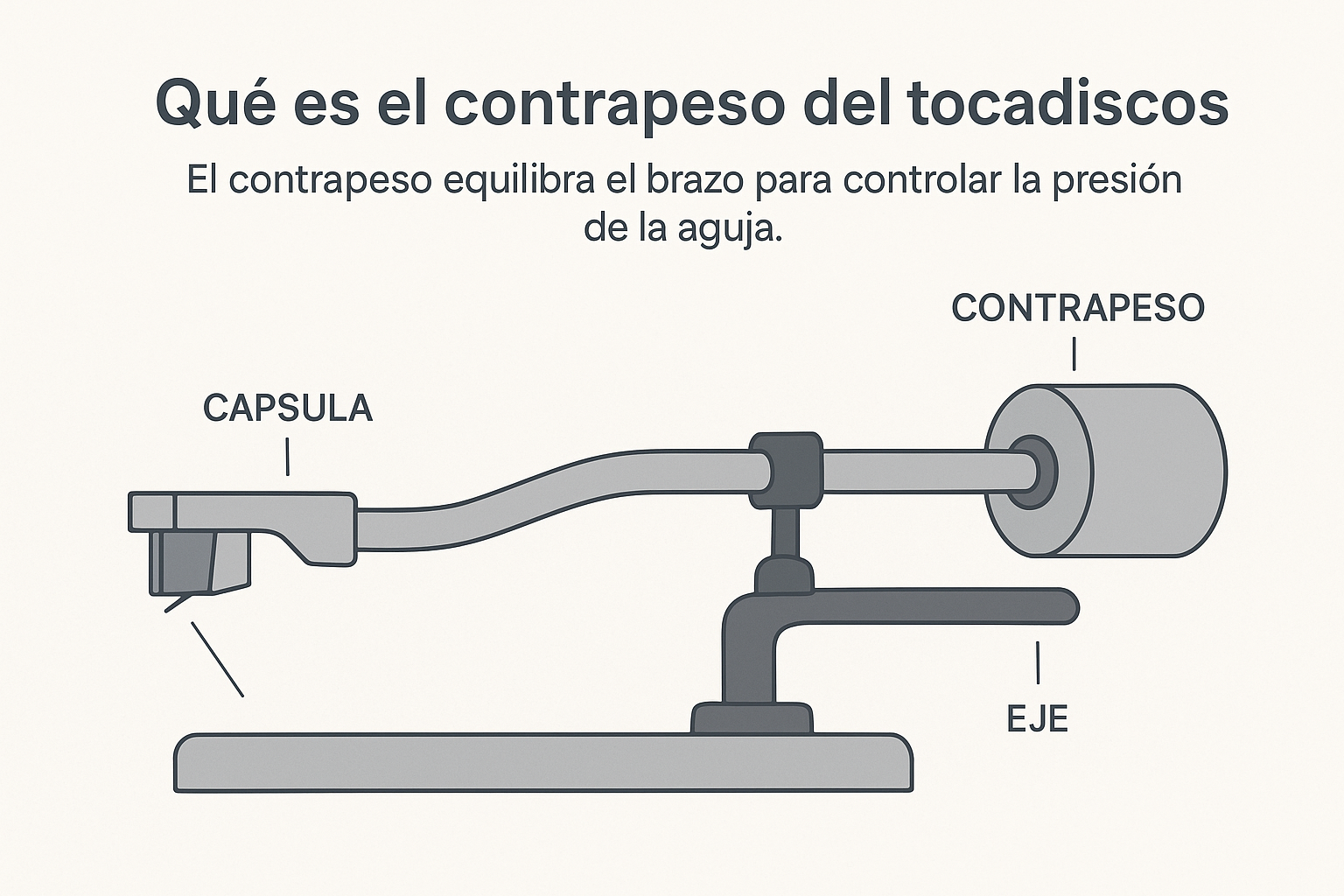qué es el contrapeso del tocadiscos
