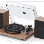 tocadiscos 1 by One Bluetooth HiFi con altavoces medidas