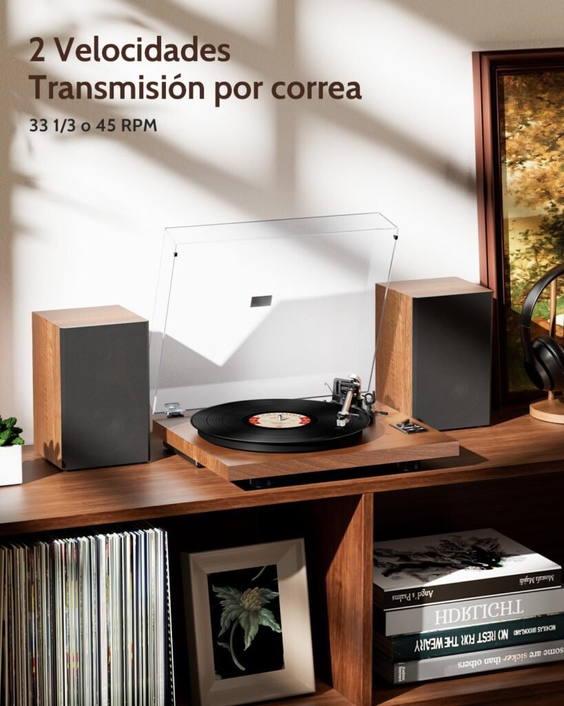 tocadiscos 1 by One Bluetooth HiFi con altavoces velocidades