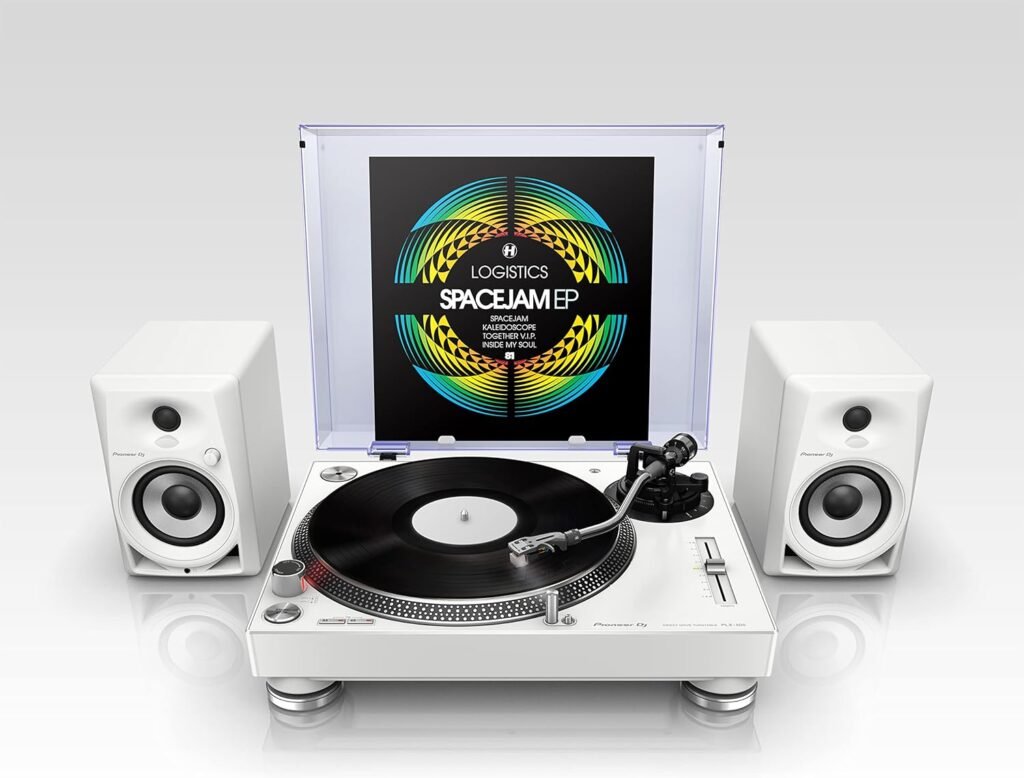 Pioneer DJ PLX-500 con altavoces blanco