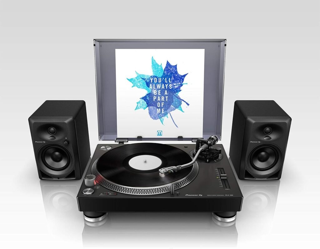 Pioneer DJ PLX-500 con altavoces negro